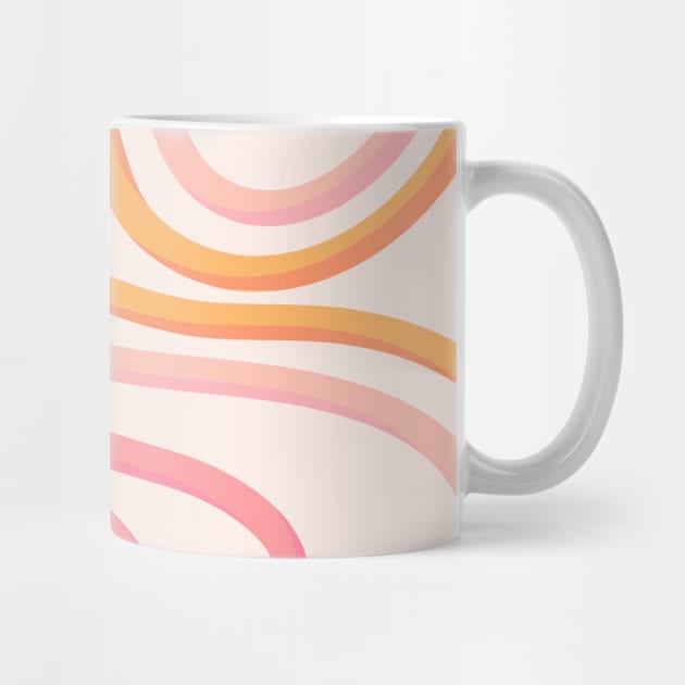 Cute Pink Abstract Swirl Retro 70s by Trippycollage